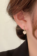 Load image into Gallery viewer, Rhinestone Heart Hoop Earrings
