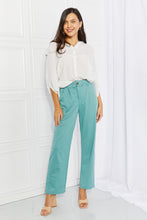 Load image into Gallery viewer, Blumin Apparel Take Me Away Full Size Straight Leg Pants in Seafoam
