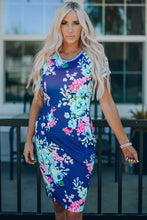 Load image into Gallery viewer, Mixed Print Short Sleeve Dress
