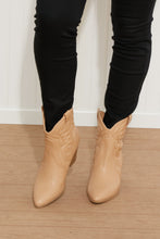 Load image into Gallery viewer, Qupid Texas Trip Embroidered Cowboy Booties in Toffee
