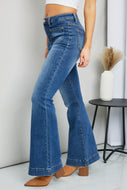 RISEN Full Size Flare Jeans with Pockets