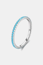 Load image into Gallery viewer, 925 Sterling Silver Artificial Turquoise Ring
