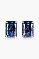 2 Carat Rectangle Moissanite 4-Prong Stud Earrings