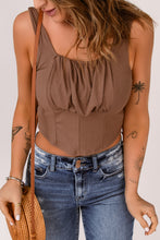 Load image into Gallery viewer, Ruched Cropped Tank Top
