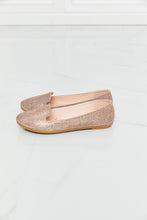 Load image into Gallery viewer, Forever Link Rhinestone Round Toe Flats in Rose Gold
