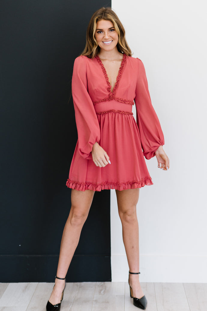 Dress Day Regal Ruffles Mini Dress