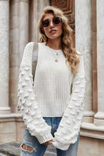 Load image into Gallery viewer, Weekend Style Rib-Knit Dropped Shoulder Sweater
