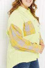 Load image into Gallery viewer, POL Bright Autumn Full Size Contrast Plaid Twill Shacket
