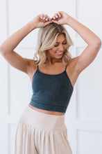 Load image into Gallery viewer, Zenana Got Your Back Acid Wash Ribbed Cropped Cami in Black
