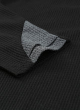 Load image into Gallery viewer, Elbow Patch Waffle Knit Henley Top
