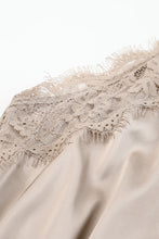 Load image into Gallery viewer, Lace Trim Buttoned Spaghetti Strap Bodysuit
