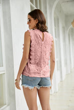 Load image into Gallery viewer, Lace Scalloped Keyhole V-Neck Tank
