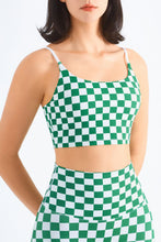 Load image into Gallery viewer, Breathable Checkered Sports Bra
