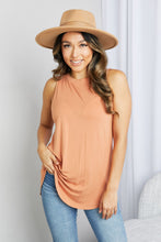 Load image into Gallery viewer, Zenana Full Size Round Neck Tunic Tank Top in Orange
