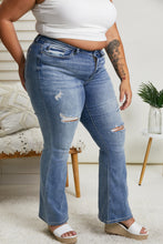 Load image into Gallery viewer, Judy Blue Annalise Full Size Distressed Flare Jeans
