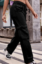 Load image into Gallery viewer, Buttoned Knee Pockets Loose Fit Jeans
