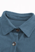 Load image into Gallery viewer, Pocketed Button Ribbed Textured Shirt
