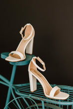 Load image into Gallery viewer, KAYLEEN Standing Tall Square Toe Block Heel Sandals in White
