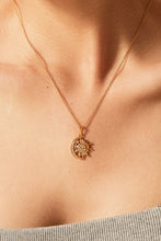 Load image into Gallery viewer, 18K Gold Plated Sun and Moon Pendant Necklace
