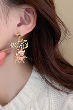 Load image into Gallery viewer, Christmas Deer Heart Drop Earrings
