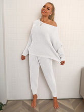 Load image into Gallery viewer, Dolman Sleeve Sweater and Knit Pants Set
