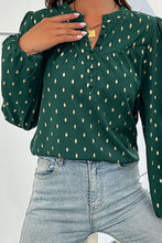 Load image into Gallery viewer, Printed Buttoned Puff Sleeve Blouse
