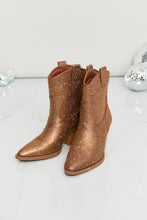 Load image into Gallery viewer, Forever Link Rhinestone Cowboy Booties in Brown
