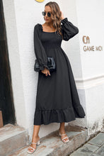 Load image into Gallery viewer, Smocked Ruffle Hem Flounce Sleeve Dress
