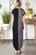 Load image into Gallery viewer, Leopard Color Block Split Dress
