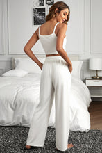 Load image into Gallery viewer, Cropped Cami and Drawstring Waist Pants Set
