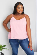Zenana Full Size Swiss Dot V-Neck Cami