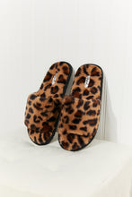 Load image into Gallery viewer, Qupid Movie Nights Leopard Faux Fur Slide Slippers
