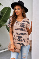 Tie-Dye V Neck T-Shirt