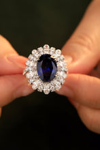 Load image into Gallery viewer, 5 Carat Lab-Grown Sapphire Flower Shape Ring
