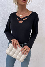 Load image into Gallery viewer, Crisscross V-Neck Knit Top
