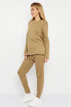 Load image into Gallery viewer, Zenana Comfy and Cozy Full Size Run Lounge Set in Khaki
