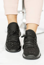 Load image into Gallery viewer, Berness Good Sport Rhinestone Chunky Sole Sneakers
