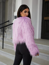 Load image into Gallery viewer, Open Front Faux Fur Cropped Jacket
