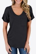 V-Neck Pocketed Tee