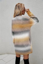 Load image into Gallery viewer, Multicolored Gradient Open Front Longline Cardigan
