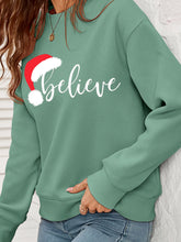 Load image into Gallery viewer, Christmas BELIEVE Crewneck Sweatshirt
