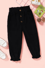 Load image into Gallery viewer, Baby Girls&#39; Paper Bag Pants with Buttons
