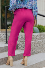 Load image into Gallery viewer, Belted Paperbag Waist Straight Leg Pants with Pockets
