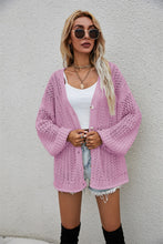Load image into Gallery viewer, Openwork V-Neck Dropped Shoulder Cardigan
