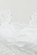 Load image into Gallery viewer, Ruched Sweetheart Neck Lace Bodysuit
