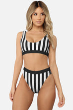 Load image into Gallery viewer, Line’n Up High Waisted Bikini Set
