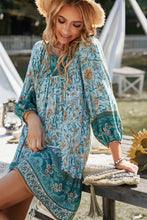 Load image into Gallery viewer, Bohemian Balloon Sleeve Dress DIBS BOHO
