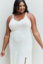 Load image into Gallery viewer, Culture Code Look At Me Full Size Notch Neck Maxi Dress with Slit in Ivory
