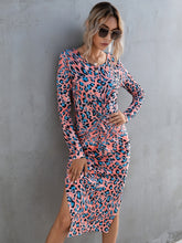 Load image into Gallery viewer, Twisted Front Mid-Length Pencil Maxi Dress With Slit

