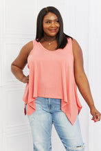 Load image into Gallery viewer, Zenana Feel The Sun Full Size Shark Bite Hem Top
